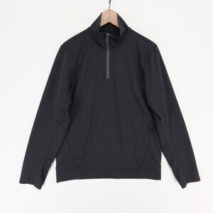 Mack Weldon Atlas Pullover Mens L Black Quarter Zip Stretch Tech Performance